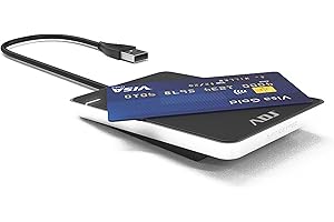 ADJ CR001 Lettore RFID e NFC per Carta d’Identità Elettronica CIE 3.0, Tessera Sanitaria, Carte Contactless per Accedere a ANPR, INPS, INAIL, Agenzia Entrate e siti della P.A., Compatibile Window, Mac