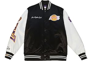Mitchell & Ness NBA Team Origins Varsity - Giacca in raso, colore: Nero