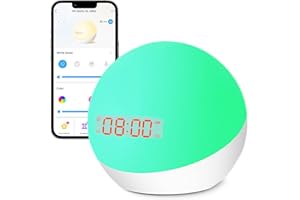 Homidy Alarm Clock for Kids, All-in-one Sleep Trainer, Toddler Alarm Clock, Portable Baby Sound Machine, Rechargeable Children’s Night Light Clock, for Bedroom (4th Gen,2024 Release)