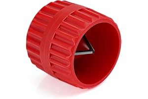 2 in 1 Pipe Deburring Tool, DEANKEJI Plumbing Tools, Universal Pipe Reamer for Inside and Outside 5-38 mm, Acrylic Tubing Chamfer Tool