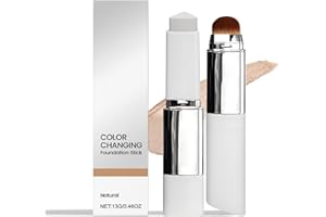 GÉNÉRIQUE Celyana Fond De Teint 2-En-1 Avec Pinceau Intégré,Teint Auto-Ajustable Universel,Celyana Fond De Teint Adaptatif Peau,Couvrance Légère Modulable,Long Tenue Résistant à L'eau,Teint Naturel (Nature)