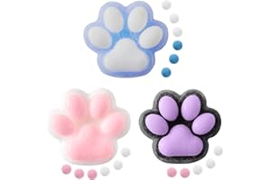 Thoquene 3 sztuki Fufu Taba Squishy, z kulkami łapy kota, do łagodzenia lęków