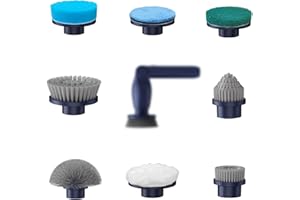 Leebein YMG-818/820 Electric Spin Scrubber Replacement Brush Heads, 8pcs Extra Brush Accessories Kit for YMG-818/820 Cordless Cleaning Brush Only - Scrubber Not Included (Blue)