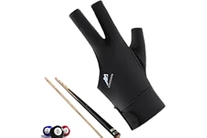 Acunny Billiard Gloves, Pool Gloves - Billiard Table Gloves, Breathable 3-Finger Pool Cue Gloves, Shooter Cue Sports Gloves for Left or Right Hand, Indoor Billiard Accessories
