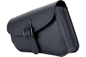 Dream Apparel Motorrad Schwinge Tasche mit schwarzem Kunstleder, Schwingarmtasche Motorrad Satteltasche Linke Seite Werkzeugtasche Fit für Sportster Street Rebel 300 500 Dual Shock Modelle, EIN