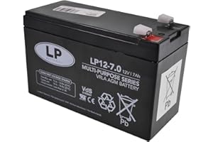 LP BATTERIES NSA LP12-7 T2 AGM Batería de vellón VRLA Ciclos de Ciclos Libre de Mantenimiento para Juguetes Eléctricos Alarma Sistema de Detección de Incendio Corriente de Emergencia UPS