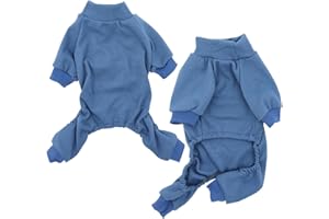 HuaLiSiJi Pijama Perro Pequeño Pijama para Perros, Elástico y Fuerte, Fácil de Usar y Quitar, Adecuado para Perros Pequeños y Medianos (Azul Neblina, X-Large)