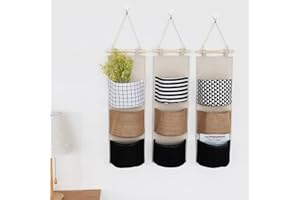 Arawat 3 St. Organizer Wand Hängend Tür Hängeorganizer Hängeaufbewahrung Tasche Camping Badezimmer Aufbewahrungstasche für Tür Wand Bad Tür Hanging Utensilientasche Hängekörbchen