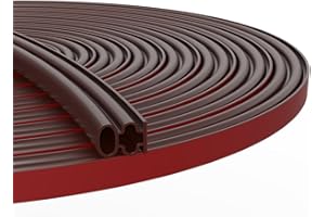 FFPMYF Guarnizione per porta, autoadesiva, per finestre, impermeabile, per finestre, colore marrone (marrone, 1,5 cm x 12,2 m)