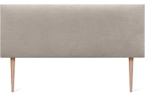 DHOME Cabecero de Polipiel o Tela AQUALINE Liso con Patas cabeceros Cabezal tapizado Cama Lujo (135x105cm con Patas (Camas 120/135/140), Tela Beige)