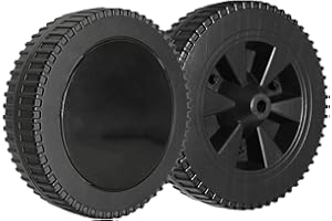 LZLUCKCOME 7 Zoll Radgrill Ersatzteile, Grillräder Ersatzteile, mit Radabdeckung, für D`y`n`a`G`l`o Grill Räder 70-05-104 DGF493BNP DGH474CRP, Garten, Lebensmittelzubereitungswagen, Zubehör, 2 Stück