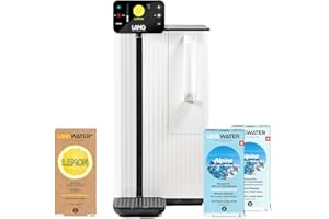 LANGWATER Osmoseur d'eau potable & Minéralisation TheWell 2 - Filtration eau du robinet Osmose Inverse NSF58 - Distributeur eau chaude et arômatisée - Packs de Minéraux & Citron fabriqués en Suisse