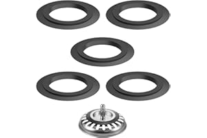 LEUUD Junta de Goma para Cestas de Colador, 5 Piezas Pieza de Repuesto para Tapones de Cesta de Ø 78, 79, 80, 82, 83 mm, Junta de Goma Tapon Fregadero Cocina, Ø Exterior de 54 mm, Ø Interior de 32 mm