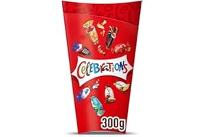 BOUNTY Celebrations Chocolate Gift Box, 300g Assorted Chocolates Snack Box With Mini Chocolate Bars & Biscuits