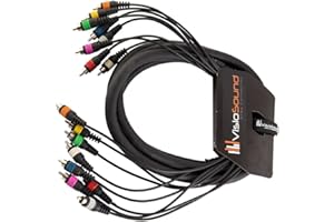 VisioSound 8-Way 3m RCA Phono to RCA Phono Loom/Effects Patch/Multicore Cable