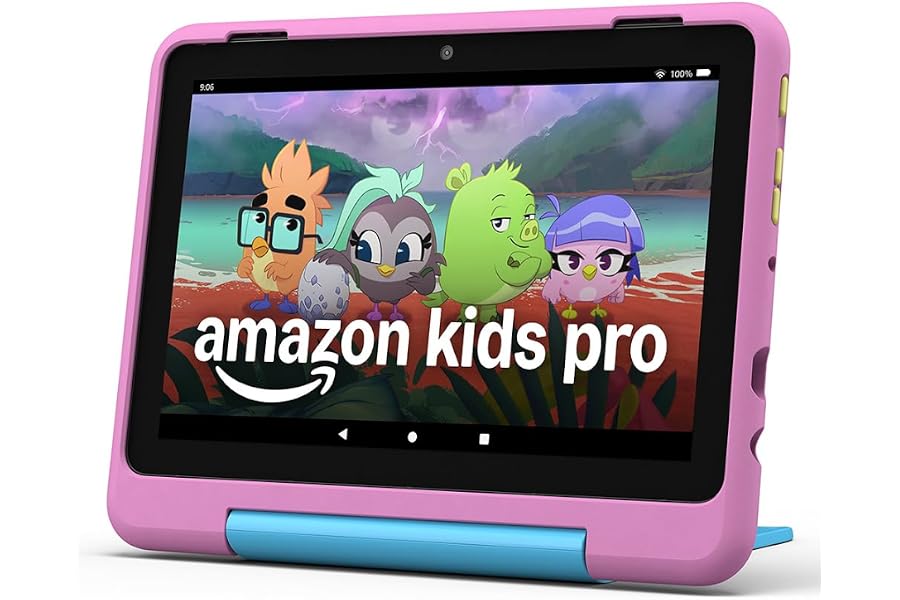 Amazon Fire HD 8 Kids Pro-Tablet (Neueste Generation), für Kinder von 6-12 J. | 3 GB RAM, 8-Zoll-HD-Bildschirm, werbefreie Inhalte, Kindersicherung, 13 Std. Akkulaufzeit, 32 GB, Löwen-Design (2024)