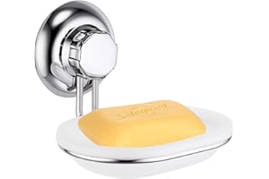 MaxHold Porte-Savon Fixation sans Perçage - Ventouse système de Vide - Acier Inoxydable Ne Rouille Jamais -Panier à Savon pour Salle de Bain