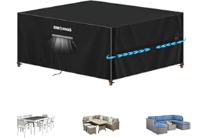 SIMPHAUS Garden Furniture Covers Waterproof 230x180x80cm Weather Cover for Patio Furniture Set Covers 420D Heavy Duty Oxford Fabric Outdoor Patio Table Covers for Chair and Table,Garden Sofa Cover