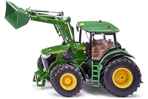 siku 6792, John Deere 7310R tractor with front loader, Green, Metal/Plastic, 1:32, Remote controlled with app via Bluetooth, Remote control not included
