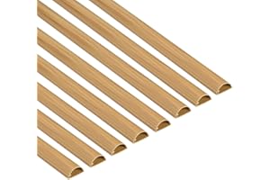 D-Line 1D3015O/8 Moulure décorative en Demi-Cercle, Goulotte électrique, Cache-Câble - 8x 30mm (Largeur) x 15mm (Hauteur) x 1m Longueurs (8-mètres) - Effet Chêne