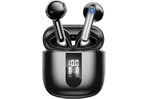 JBES Ecouteurs Bluetooth sans Fil, Écouteurs sans Fil Bluetooth 5.4, 6 Micro ENC Anti Bruit, Basses Puissantes, 60H de Lecture, étanchéité IP5, Oreillette pour iphone Android (Obsidienne)