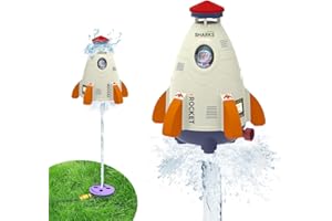 Mineup Aspersor de Cohetes, Aspersor de Agua de Cohetes, Juguetes para Rociadores de Agua, Juguete de Jardín de Verano para Niños y Niñas de 3+ Años