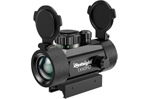 Paike 1X40 Red Dot Sight Rosso verde Dot illuminato, 11mm / 20mm ferroviario, Protector Covers portata del fucile