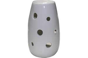 ZEN ARÔME Quemador de perfume para quemador Fondant cera perfumada – Difusor de aceite esencial y perfume de ambiente – Candelabro de cerámica para vela calentador de plato – Altura: 13 cm – Classic – Zen'Aroma