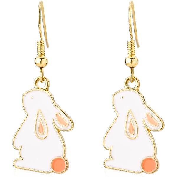 Orecchini Pasqua A Forma Di Carota E Coniglio – Argento S925, Prigioniera, Asimmetrici, Regalo Donna