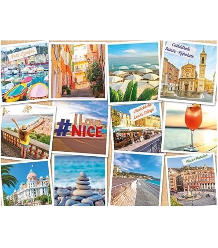 Frankreich Nizza Vintage Puzzle 1000 Teile – Premium-Puzzle Für Erwachsene
