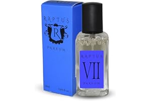 RAPTUS VII – 20 ml Parfum Unisex | Profumo Ambrato e Legnoso Moderno | Fragranza Speziata e Minimalista | Packaging Blu Elegante