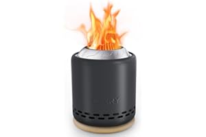 OGERY Stove Tabletop Fire Pit with Stand 7.9 x 6.1 in, Smokeless Firepit Camping Outdoor Table Top Firepit for Urban & Suburbs with Portable Travel Bag, Fueled by Pellets or Wood, Stainless Steel