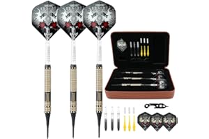 CUESOUL Ensemble de fléchettes à Pointe Souple de Luxe 16 grammes avec étui de Luxe