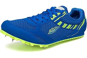 REIJAX Unisex-Leichtathletikschuhe Spikes Leichtathletik 7 Nägel Laufschuhe rutschfeste Jugendsportschuhe Turnschuhe Sprint-Spikes Gittergewebe Atmungsaktiv und bequem Mit Sprint Herren Kinder Damen,32-46 EU