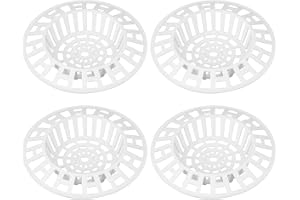4 sztuki plastikowego sitka, sitko do zlewu, biały filtr do chwytania włosów, ochraniacz filtru, korek do sitka do zlewu, łapacz do włosów, filtr do chwytania włosów, do kuchni i łazienki