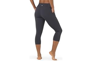 LAPASA Leggings 3/4 Femme Yoga Taille Haute Pantacourt de Sport Capri Amincissant Gainant Respirant Collants Gym Fitness L02A1/B1