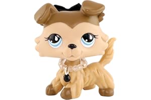 FFTYAOPB Mini Pet Shop Jouets pour animaux, Collie, teckel, cocker, chat, dogue allemand, chaton, husky et autres animaux de compagnie pour LPS, avec accessoires mignons, petit jouet à collectionner (collie