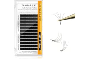 NAGARAKU Extension Ciglia Volume Russo 3D-20 Ciuffetti Ciglia Finte a Fentaglio Facile Risparmia Tempo Naturale Nero Easy Fan Eyelash Extension Ciglia Professionali Lash(0.05 D 10mm）