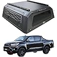 YBDFCBF Tonneau Cover Pickup Truck Topper Compatible For Toyota Hilux TRD 2014-2025 Bed Cover with Lock, Truck Bed Canopy Hardtop Canopy Accessories Covers(Style a: Standard side window)
