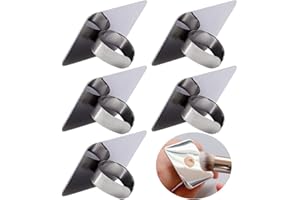 MNIXY 5 unids maquillaje mezcla paleta de uñas arte paleta anillo de acero inoxidable maquillaje uñas paleta anillo para mezclar base plata