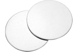 QUARKZMAN 2 Stück 304 Edelstahl Disc 70mm Durchmesser, 1,8mm Dick Runde Metallscheiben Flache Edelstahl Scheiben, Blank Edelstahlplatten Rund Rohlinge für Kettenanhänger Schmuckherstellung