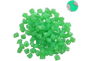 AzureRay Kieselsteine, 200 Stück Fluoreszierende Leuchtsteine, Grüne Harz Nachtleuchtende Kieselsteine für Dekoration im Kieselsteine Garten und Aquarium(Green)