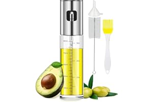 MRUN BONE Ölsprüher für Speiseöl Sprüher Öl Sprühflasche Heißluftfritteuse Ölspray zum Kochen Airfryer Oil Spray Bottle für Salat, Grillen, Backen, mit Skala & Trichter