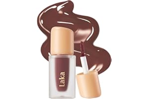 LAKA Fruity Glam Lip Tint Mini, Shiny & Long-Lasting Lip Ink, Moisturising & Lightweight, Vegan, K-Beauty​ (121 Ashnut)