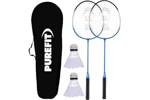 Badminton Set with Shuttlecocks and Carry Bag - Durable Racquets Set - Outdoor Garden Beach Sports