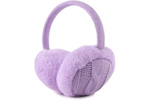 PESAAT Peasst Knit Kids Ear Muffs Plush Toddler Earmuffs Winter Ear Cover Girls Boys Cold Weather Ear Warmer
