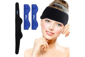 ‎NEWGO NEWGO Kühlpad Gel-Kompresse (2 Gel-Einsätze), mit waschbarer Kopfbandage, bequem
