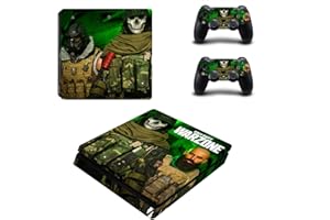 SUPREME SKINZ Kompatibel mit PlayStation 4 Slim Call of Duty Warzone Konsole Skin Wrap Aufkleber Vinyl Aufkleber Frontplatte Konsole und 2 Controller Schutzhülle für PS4 Slim