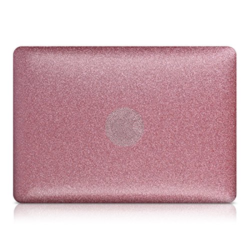 kwmobile Hardcase Laptop Hülle für Apple MacBook Air 13″ (ab Mitte 2011) – Glitzer Design Rosegold dünne gummierte Schutzhülle Cover Case Tasche - 2