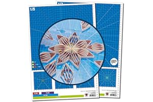 KAREN MARIE KLIP Quilling Template Messbogen 1/5 & 1/7, A3